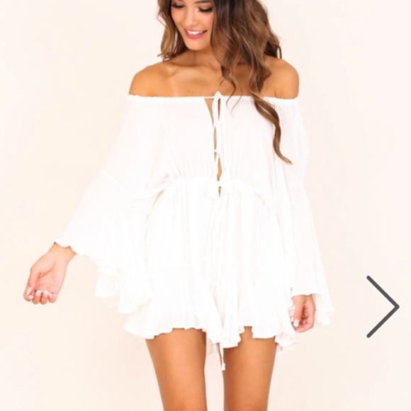 showpo white playsuit